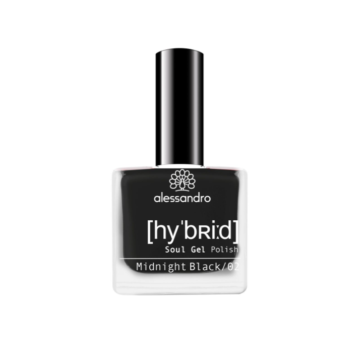 Gelový hybridní lak Alessandro 28-120 - midnight Black/02, 8ml