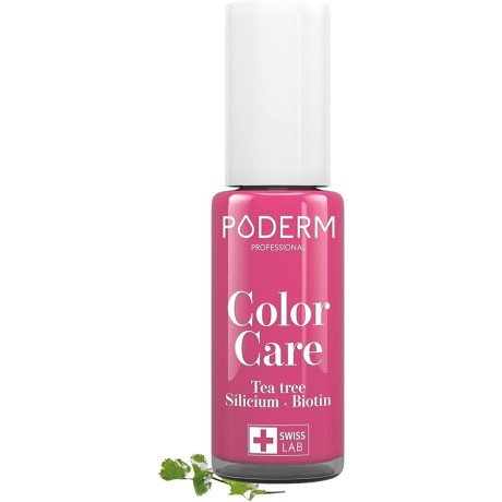 Vyživující lak na nehty Poderm Color care, barva Framboise 599, 8 ml