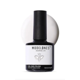 Gel lak na nehty Modelones, barva 0555 bílá, 15 ml