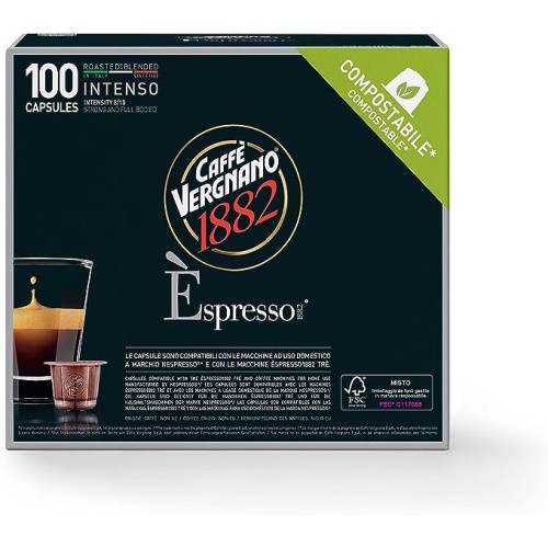 Kávové kapsle Caffe Vergnano 1882 Espresso intenso, 100 kapslí