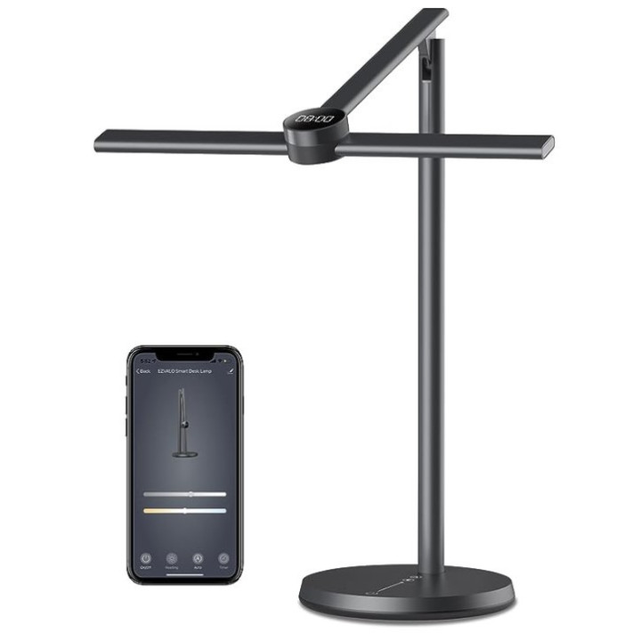 Chytrá stolní lampa Ezvalo LETD01, 8.5W, šedá