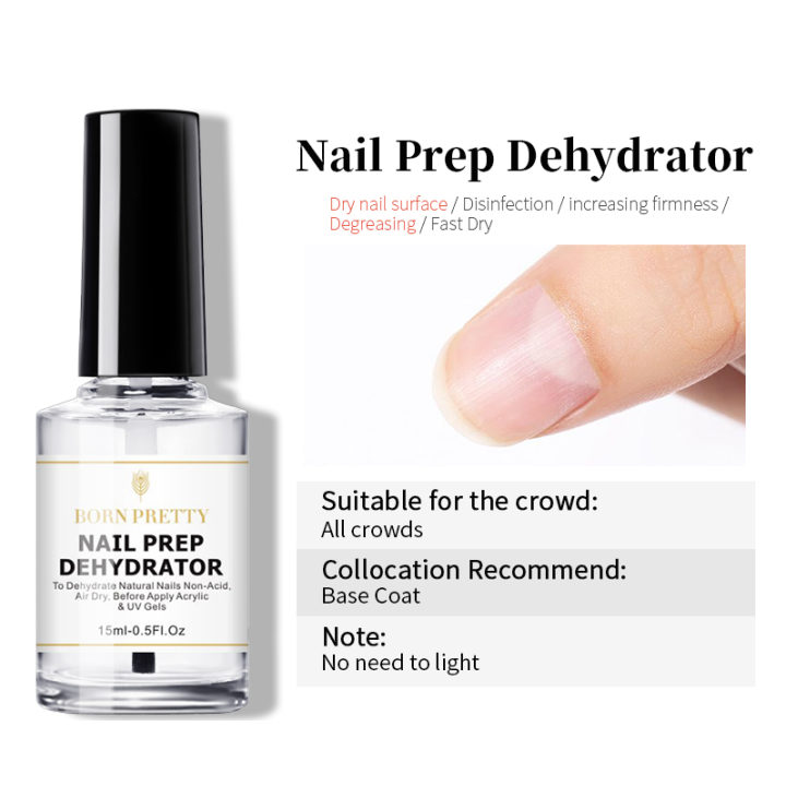 Přípravky k odmaštění a vysušení nehtu Born Pretty, 2x15ml