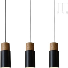 LED závěsné svítidlo Matiere GU10, černohnědá