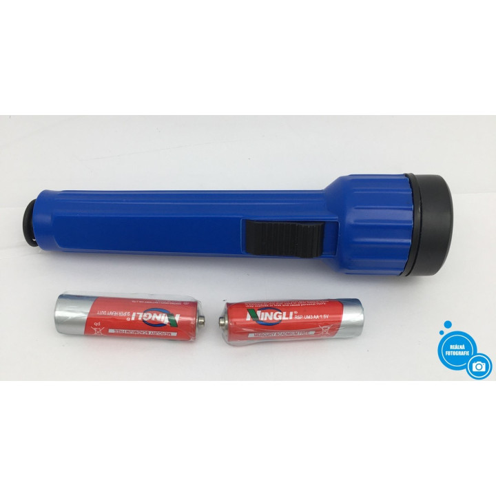 Plastová svítilna PaVexim S-429, 2,4 V, žlutá/ modrá