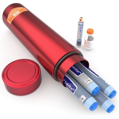 Přenosný inzulínový chladič Disoncare BC-B001, červená