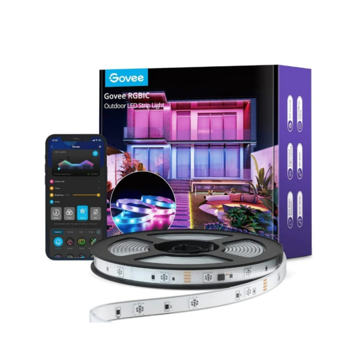 SMART venkovní RGB LED pásek Govee RGBIC, 10m