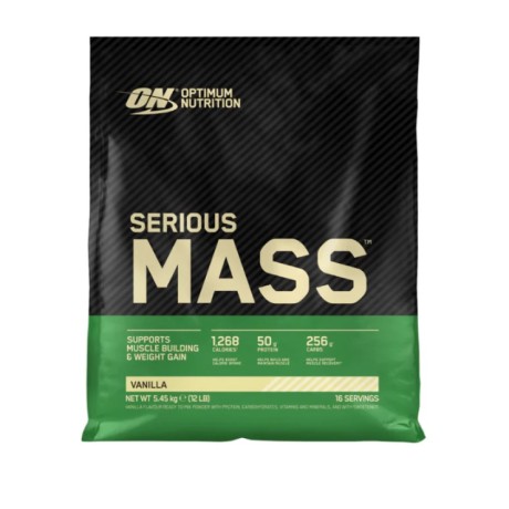 Proteinový prášek Optimum Nutrition Serious Mass, vanilka, 5,45 kg