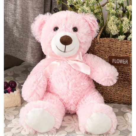 Plyšový medvídek MorisMos 30 cm, růžová