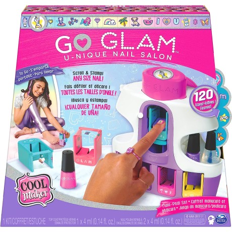 Nehtový salon s přenosným razítkem Cool Maker - Go Glam, 8+