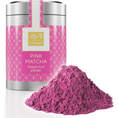 Sypký čaj Uniqo Pink Matcha Dragon Fruit Powder, 30g