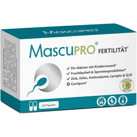 Doplněk stravy pro muže MascuPro Fertility Men, 60 kapslí