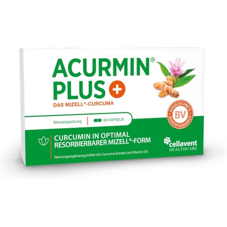 Doplněk stravy Cellavent Healthcare Acurmin plus, 60 kapslí