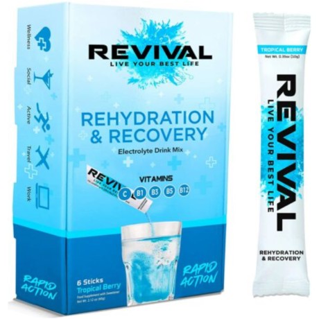 Nápoj pro doplnění elektrolytů Revival Rehydration a Recovery, 6 sáčků