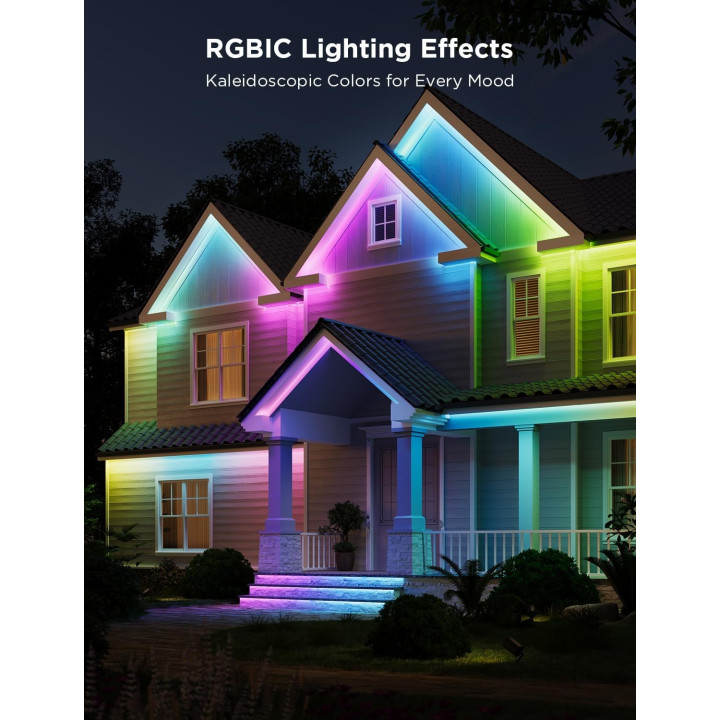 Venkovní SMART RGBIC LED pásek Govee H6172, 36 W, 24 V, 10 m