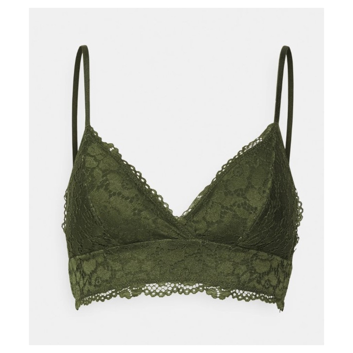 Trojúhelníková podprsenka Only Onlmadison Bra, khaki, vel. XS