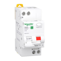 Proudový chránič RCBO Schneider Electric Resi9 R9D01616, 1P+N, 6000A, bílá