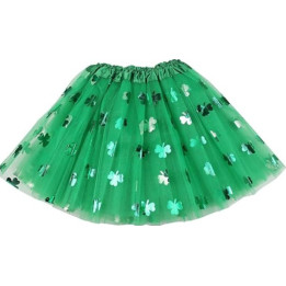 Trojvrstvá dámská sukně na St. Patrick´s Day, zelená