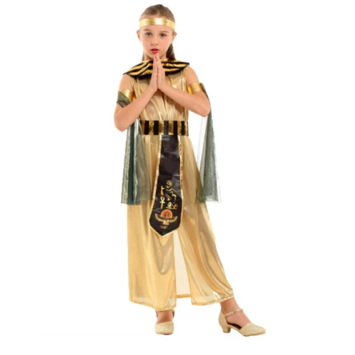 Dívčí kostým princezna Egypta G-03267, vel. XL (130-140cm), zlatá