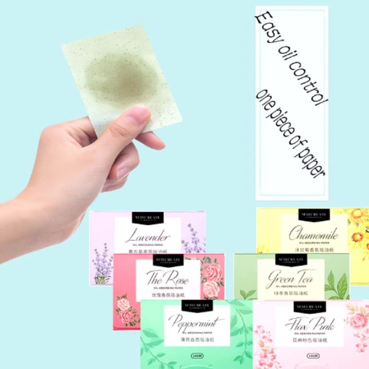 Absorbční papírky pro odstranění přebytečného mazu M´aycreate Gather Beauty, 6x100 papírků