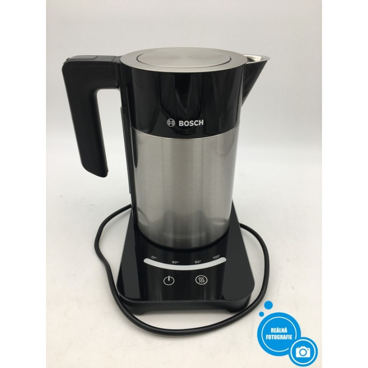 Rychlovarná konvice Bosch TWK7203, 2400 W, černá/nerez