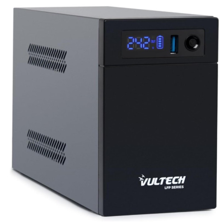 Záložní zdroj Vultech UPS750VA-LFP, 750VA, 400W, černá