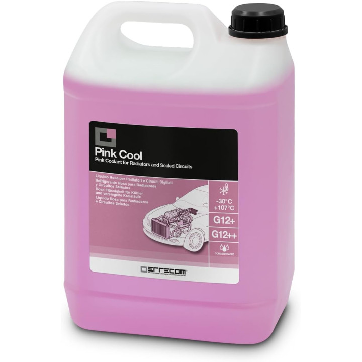 Nemrznoucí směs do chladiče Errecom Pink Cool G12+, do -10°C, 5 L