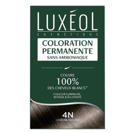 Permanentní barva na vlasy Luxéol Cosmétique Coloration Permanente 4N (přírodní hnědá), 132 ml