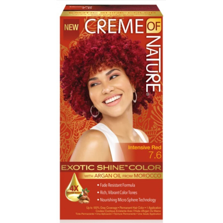 Permanentní barva na vlasy Creme of Nature Exotic Shine Color, 7.6 (intenzivní červená)
