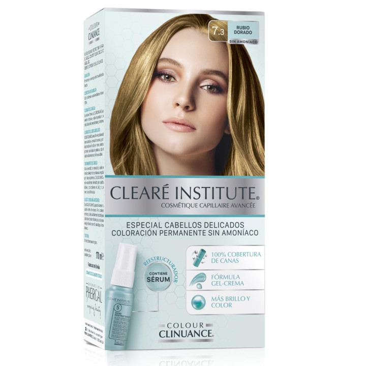 Barva na vlasy Clearé Institute Color Clinuance, odstín 7. 3 zlatá blond, 170 ml