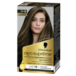 Permanentní barva na vlasy bez amoniaku Schwarzkopf Oleo Supreme 5-10 , světle hnědá, 115 ml