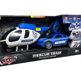 Dětská hračka Ruby toys Rescue team - záchranný vrtulník a auto, 2 ks