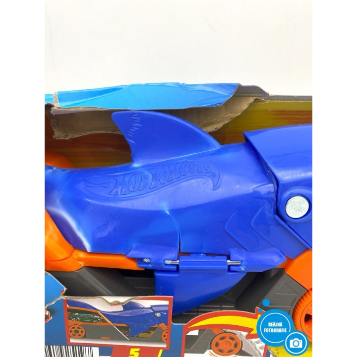 Dětská hračka žraloka Hotwheels Chomp Transporter GVG36