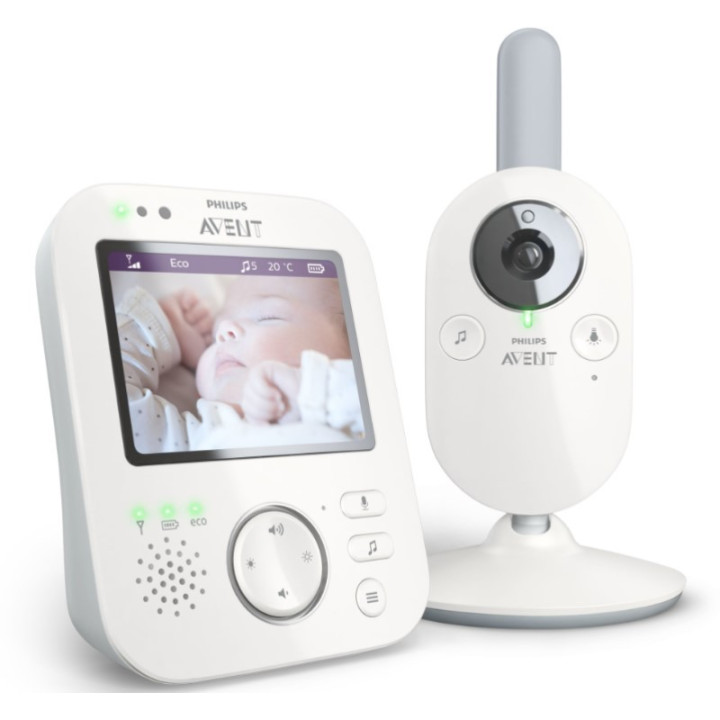 Dětská videochůvička Philips Avent SCD843/01, bílá/šedá