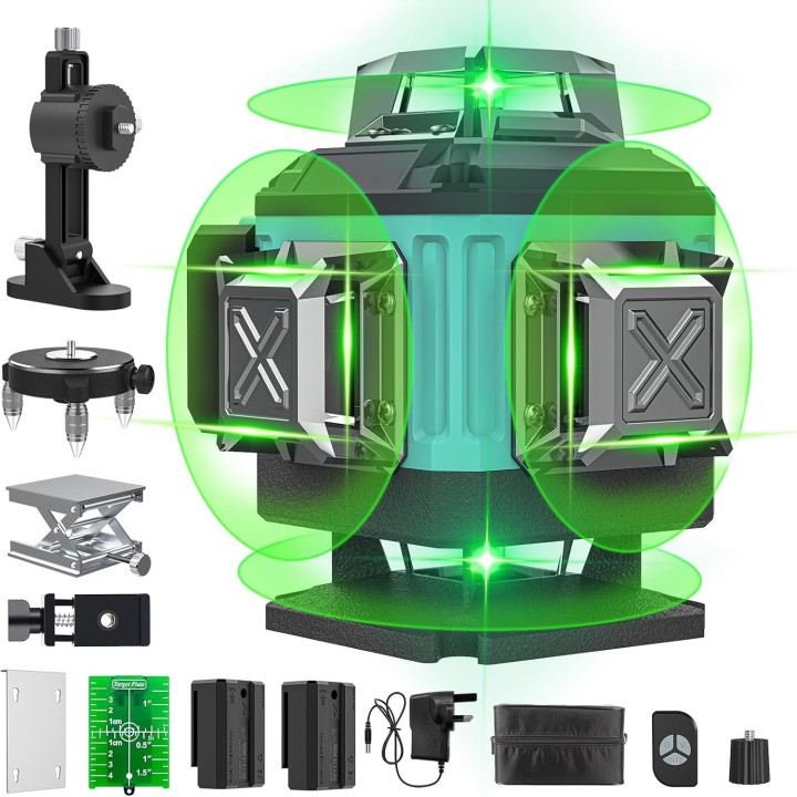 Samonivelační křížový laser Catlyn M03-16G, 4 x 360°, zelená