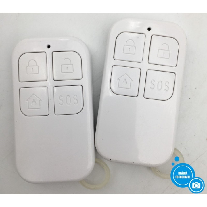 WiFi a GSM alarm s dálkovým ovládáním Tecpeak A1-B, bílá