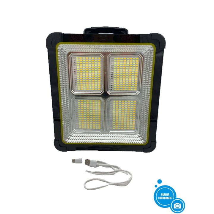 USB solární LED pracovní světlo Masmejor D12, 5V, 15000 mAh, černá
