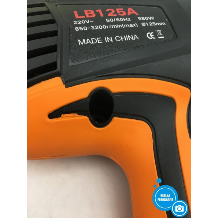 Elektrická leštící sada na auto Weytoll LB125A s příslušenstvím, 980W, oranžová