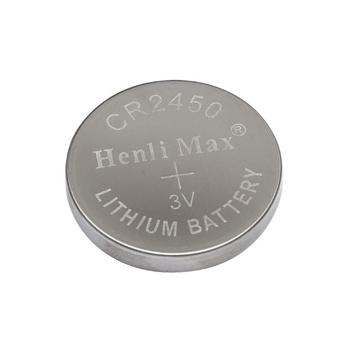 Lithiové baterie Henli Max CR2450 (3V) – 20 ks, průmyslové balení (bulk)