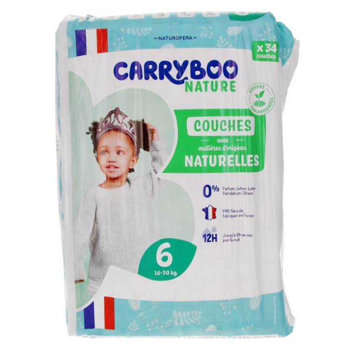 Dětské plenky Carryboo Nature, vel.6 (16-30kg), 34ks