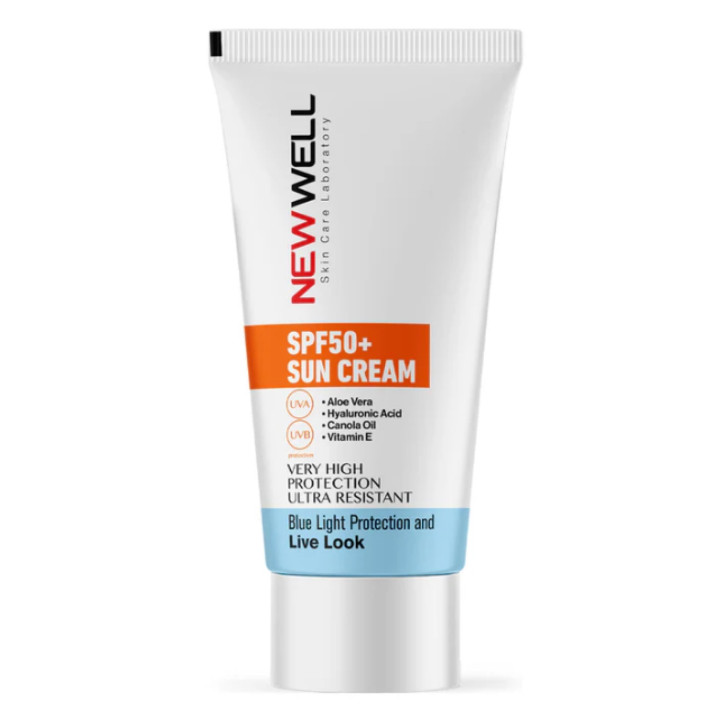 Opalovací krém s aloe vera NewWell SPF50+, 50ml