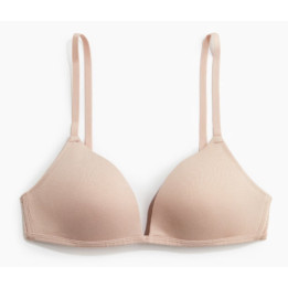 Vyztužená podprsenka bez kostic H&M Padded Wireless, EU 80B, béžová
