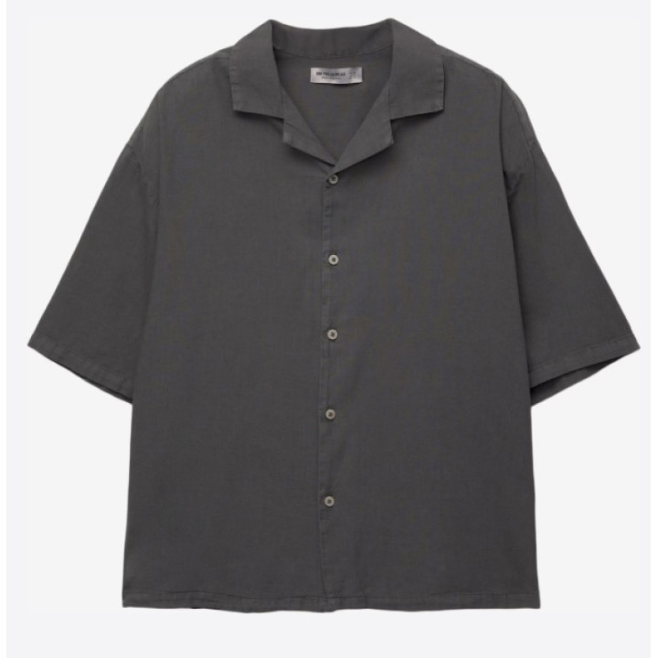 Pánská košile Pull&Bear Comfort Fit 10265, vel. XL, Dark Grey