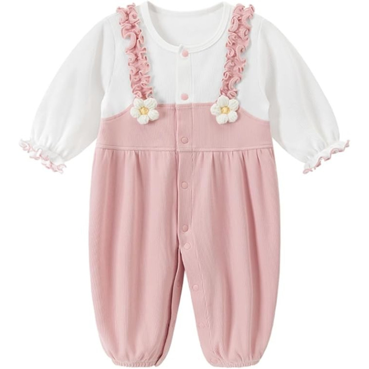 Dětský overal s dlouhými rukávy Gurcooc Baby Rompers, vel. 66/44, 3-6 měsíců