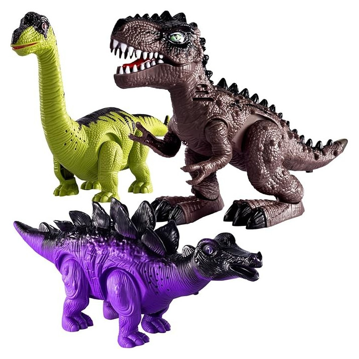 Sada figurek dinosaurů a stegosaurů Temi 666-60A, 3ks