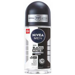 Pánský kuličkový antiperspirant Nivea Men Black&White Invisible 72h, 50 ml