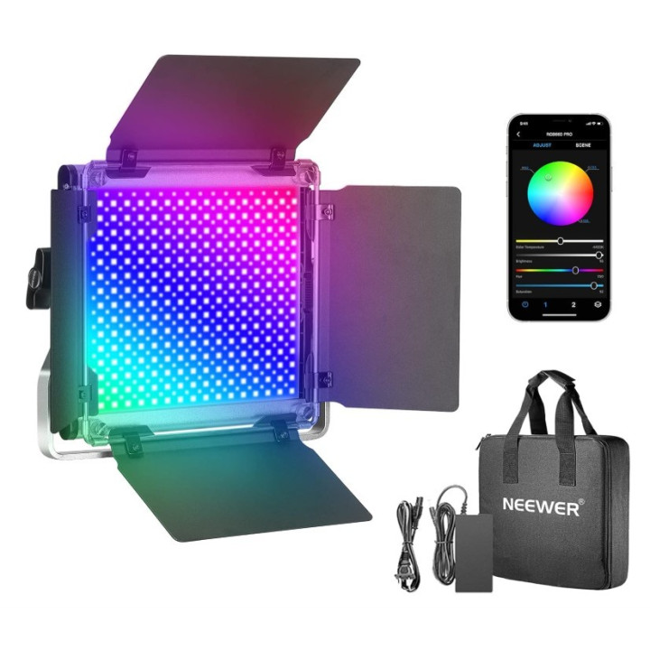 LED video světlo Neewer RGB660 PRO II, 50W, černá