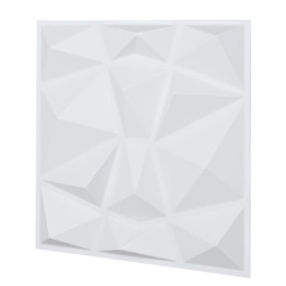 Nástěnný dekorační 3D panel, 30x30 cm, 33 ks, bílá