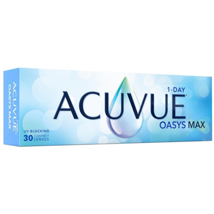 Kontaktní čočky Acuvue Oasys Max 1-Day, D -6.50, BC 8.5, 30 čoček