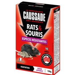 Návnada na hubení hlodavců Caussade Anti-Nuisibles Rats & Souris, 150g