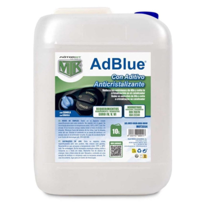 Aditivum pro dieselové motory Motorkit AdBlue MOT3554, 10 l